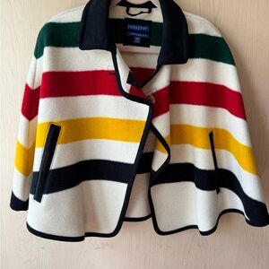 Pendleton Striped Wool Cape